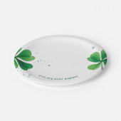 Waterverf Iers St. Patrick's Day Baby shower Papieren Bordje (Gekanteld)