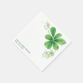 Waterverf Iers St. Patrick's Day Baby shower Servet (Hoek)