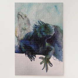 waterverf iguana legpuzzel