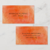 Waterverf II (sinaasappel) Visitekaartje (Voorkant / Achterkant)