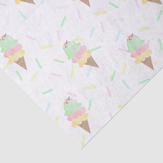 Waterverf Ijs en Sprinkle Party Tissuepapier (Detail)