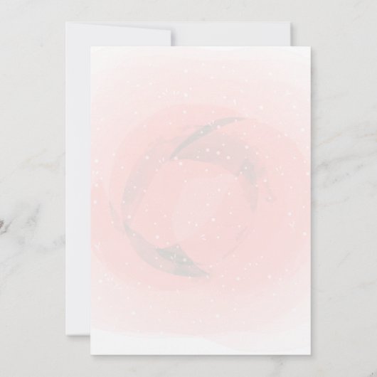 Waterverf-ijs, Flamingos Birthday Party Kaart (Achterkant)