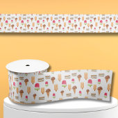 Waterverf Ijs & Popsicles Popcorn Satijnen Lint