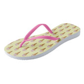 Waterverf Ijs Teenslippers (geel) (Schuin)