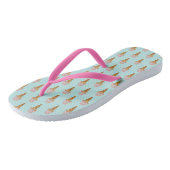 Waterverf Ijs Teenslippers (turkoois) (Schuin)