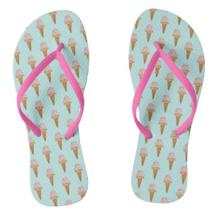 Waterverf Ijs Teenslippers (turkoois)
