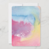 Waterverf IJs Verjaardagsfeest Uitnodigen Kaart (Achterkant)