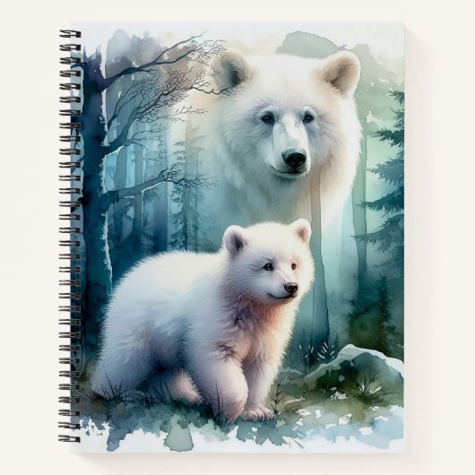Waterverf Ijsberen Notitieboek (Voorkant)