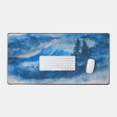 Waterverf IJsbergen Landschapsschilderij Bureaumat (Keyboard & Muis)