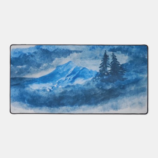 Waterverf IJsbergen Landschapsschilderij Bureaumat (Voorkant)