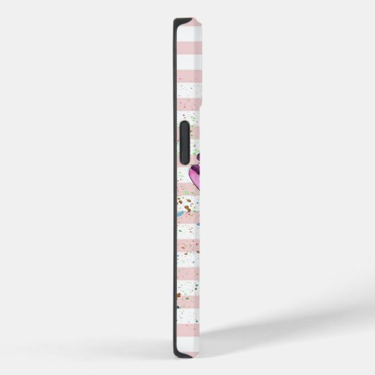 Waterverf ijscrème, macroonen, roze strips Case-Mate iPhone case (Achterkant / Rechts)