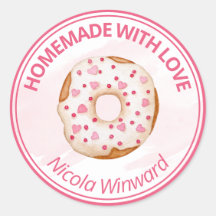 Waterverf IJsdonut Thuisgemaakte Kleine Zakelijke