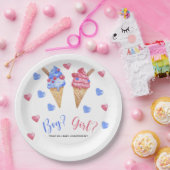 Waterverf IJsgeslacht onthullen Papieren Bordje (Feest)