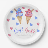 Waterverf IJsgeslacht onthullen Papieren Bordje (Voorkant)