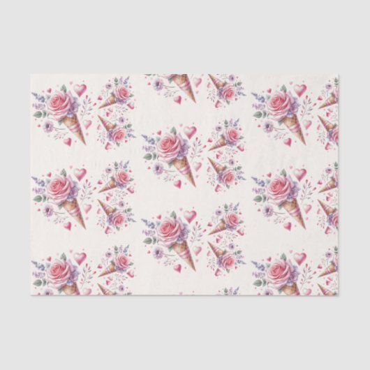 Waterverf Ijsje Bruidsdiner Tissuepapier (Voorkant)