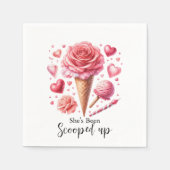 Waterverf Ijsje Bruidsdouche met Schepje Servet (Voorkant)