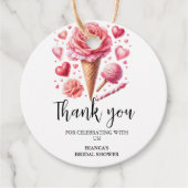 Waterverf Ijsje Dank je Bruidsdouche Bedankjes Labels (Voorkant)