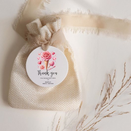 Waterverf Ijsje Dank je Bruidsmeisjesfeest Bedankjes Labels