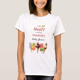 Waterverf Ijsje Zoete Baby Shower Familie T-shirt