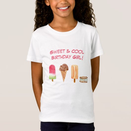 Waterverf IJsjes & ijsjes Sweet & Cool T-shirt (Voorkant)