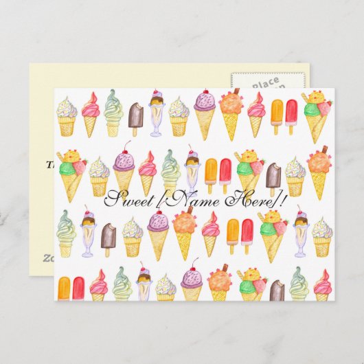 Waterverf ijskap - Briefkaart (Voorkant / Achterkant)