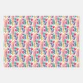 Waterverf ijslolly. IJs Zomerfeest Inpakpapier Vel (Voorkant)