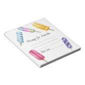 waterverf ijslolly verjaardagstijd capsule bericht notitieblok (Schuin)