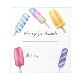 waterverf ijslolly verjaardagstijd capsule bericht notitieblok