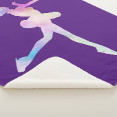 Waterverf ijsschaatsen sherpa deken (3/4)