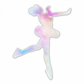 Waterverf ijsschaatsen sticker (Voorkant)