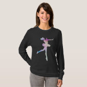 Waterverf ijsschaatsen t-shirt (Voorkant volledig)