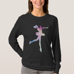 Waterverf ijsschaatsen t-shirt