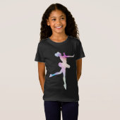 Waterverf ijsschaatsen t-shirt (Voorkant volledig)
