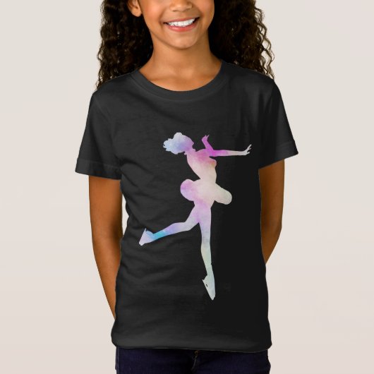 Waterverf ijsschaatsen t-shirt (Voorkant)