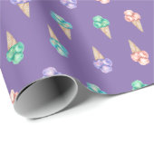 Waterverf-ijsvariëteit op paars cadeaupapier (Rol Hoek)