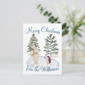 Waterverf IJsvederdieren Briefkaart (Staand voorkant)