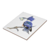 Waterverf ijsvogel tegeltje (Zijkant)