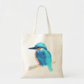 waterverf ijsvogel tote bag (Voorkant)