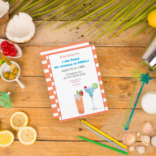 Waterverf ik ben vrije scheiding is laatste uitnod kaart