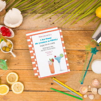 Waterverf ik ben vrije scheiding is laatste uitnod kaart