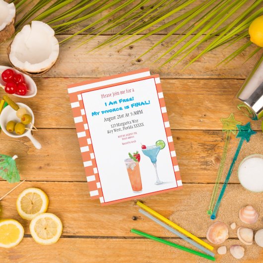 Waterverf ik ben vrije scheiding is laatste uitnod kaart