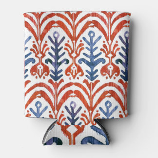 Waterverf Ikat, Boheems etnisch patroon. Blikjeskoeler