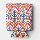 Waterverf Ikat, Boheems etnisch patroon. Blikjeskoeler (Achterkant)