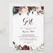 Waterverf Illustrated Het is een meisje Baby showe Kaart (Voorkant)