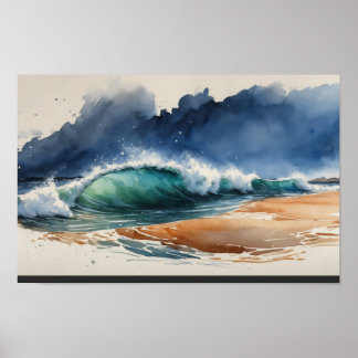 Waterverf Illustratie Art#4 Poster