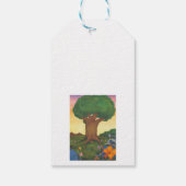 Waterverf Illustratie Boom Leven Fantasy Kunst Lie Cadeaulabel (Achterkant)