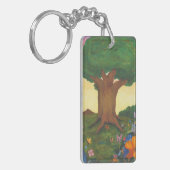 Waterverf Illustratie Boom Leven Fantasy Kunst Lie Sleutelhanger (Voorkant Links)