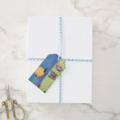 Waterverf illustratie Butterflies Love Couple Cadeaulabel (Met Touw)