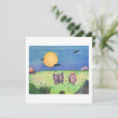 Waterverf illustratie Butterflies Love Couple Kaart (Staand voorkant)