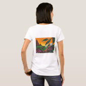 Waterverf Illustratie Butterfly Fantasy World T-shirt (Achterkant volledig)